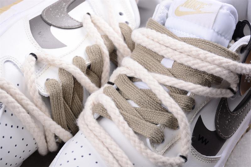Nike Dunk Low Rope Laces Double Swoosh "Ivory White" фото № 5