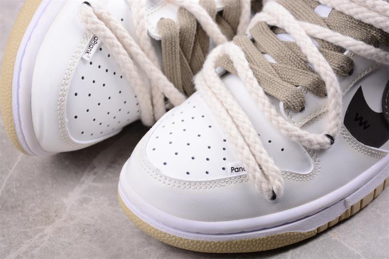 Nike Dunk Low Rope Laces Double Swoosh "Ivory White" фото № 4