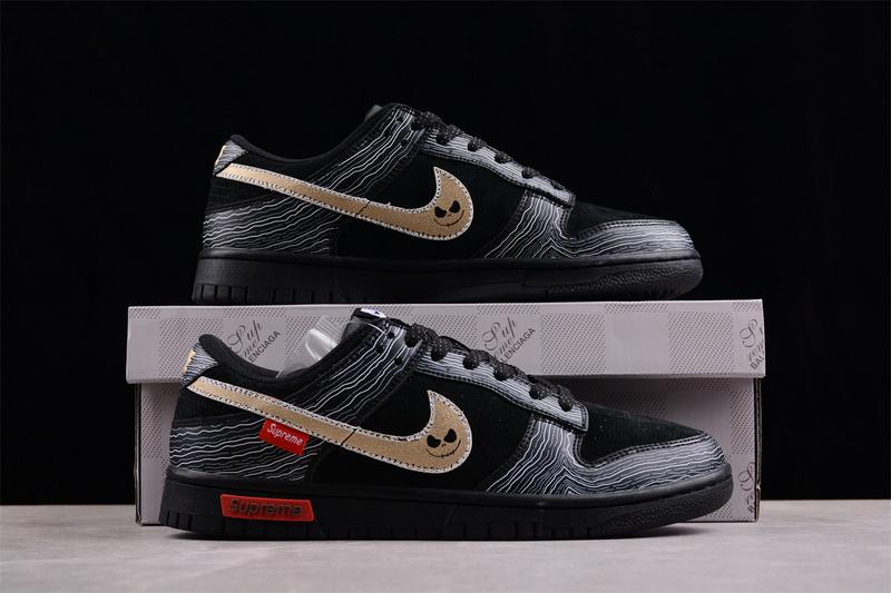 Supreme x Nike Dunk Low "Black/Gray/Red" фото № 7