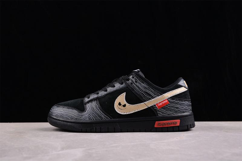 Supreme x Nike Dunk Low "Black/Gray/Red" фото № 5