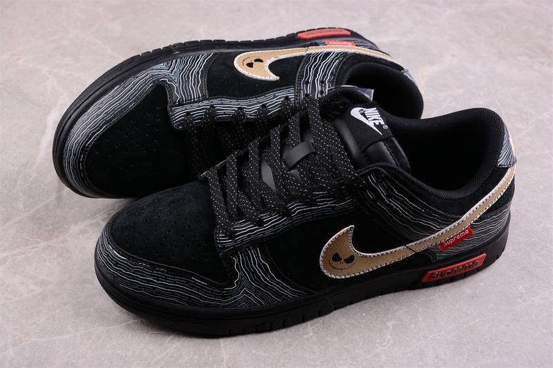 Supreme x Nike Dunk Low "Black/Gray/Red" фото № 3