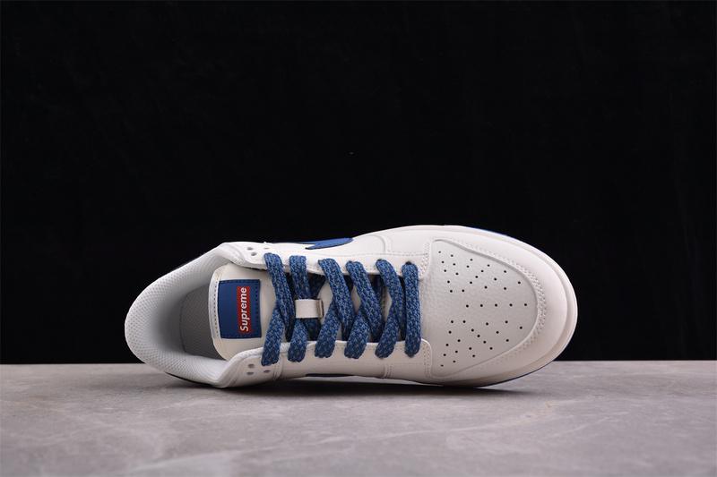 Supreme x Nike Dunk Low "Beige/Navy Blue" фото № 6