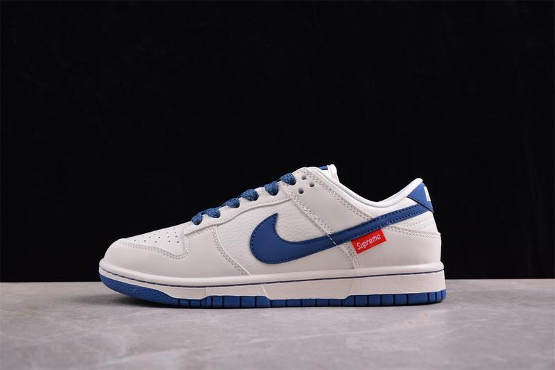 Supreme x Nike Dunk Low "Beige/Navy Blue" фото № 5