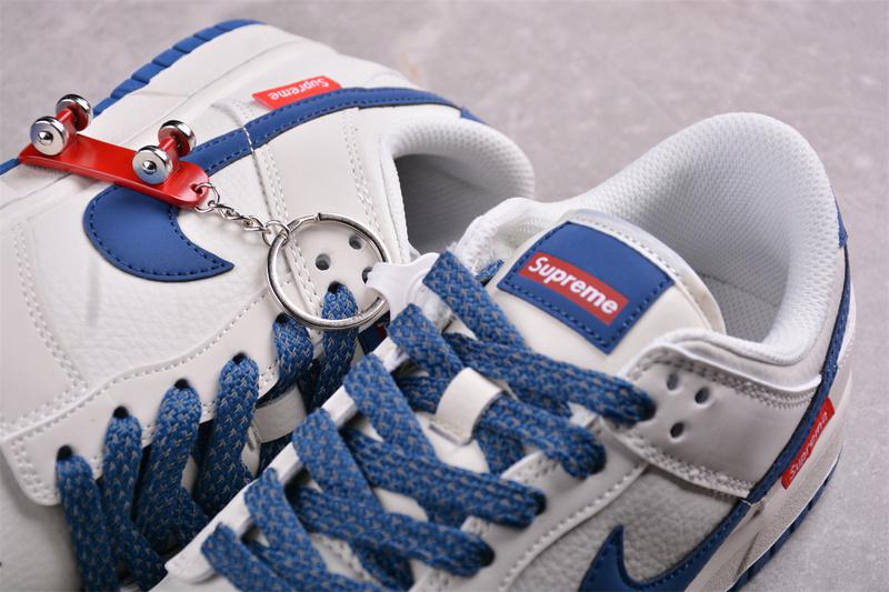 Supreme x Nike Dunk Low "Beige/Navy Blue" фото № 4