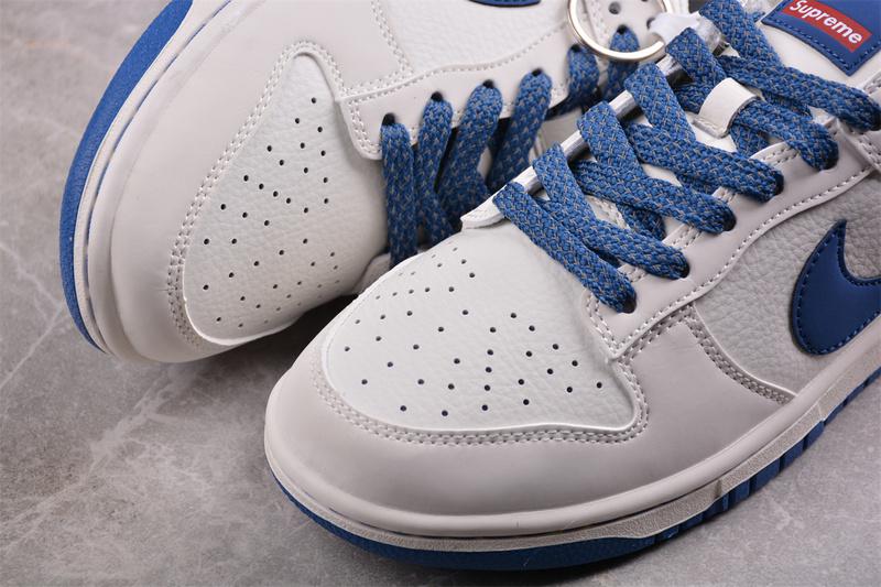 Supreme x Nike Dunk Low "Beige/Navy Blue" фото № 3