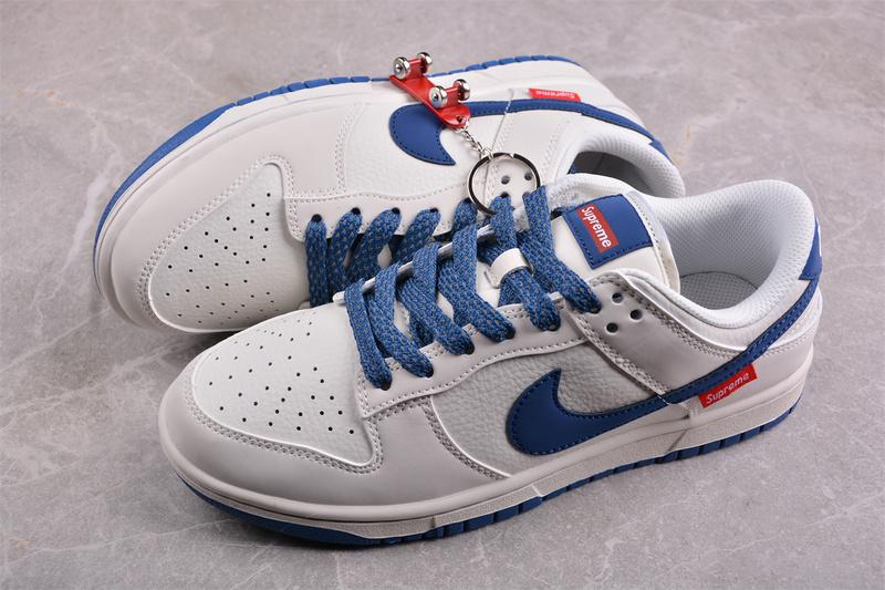 Supreme x Nike Dunk Low "Beige/Navy Blue" фото № 2