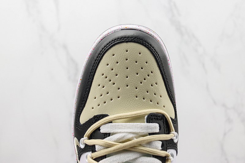 Nike Dunk Low Multi Swoosh "White/Black/Light Yellow" фото № 3