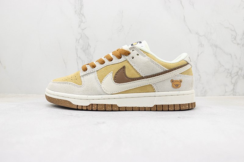 Nike Dunk Low SE 85 Double Swoosh "Grey/Light Yellow" фото № 2