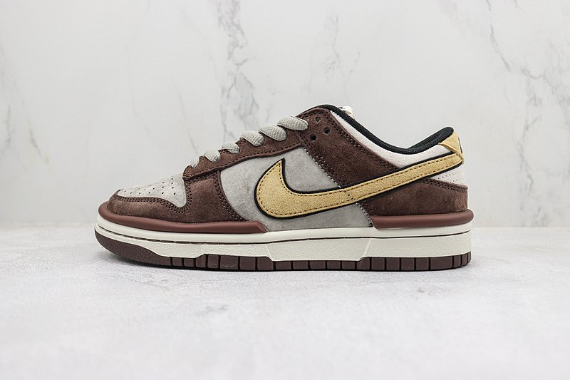 Nike SB Dunk Low "Brown/Grey/Golden" фото № 2