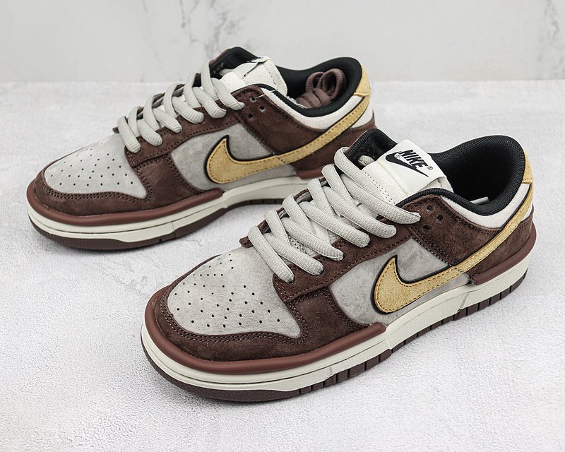Nike SB Dunk Low "Brown/Grey/Golden" фото № 5