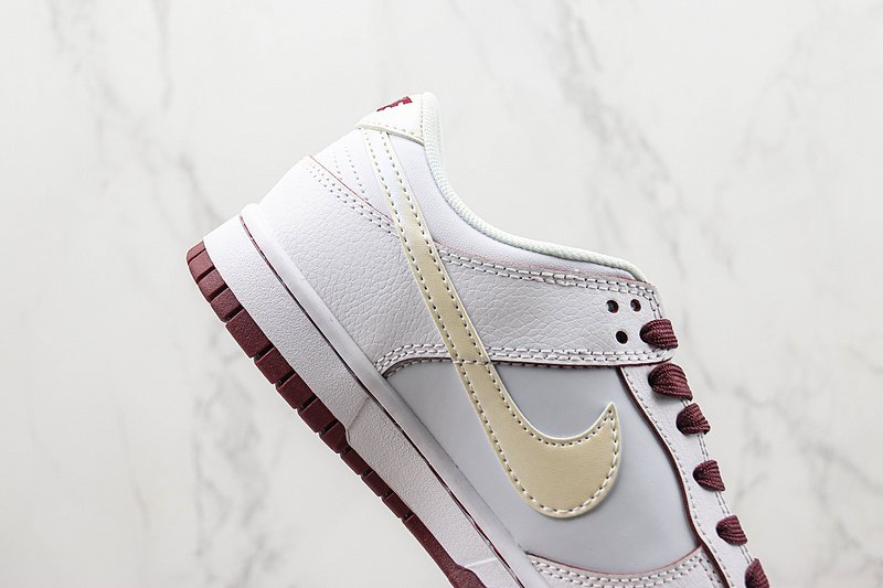 Nike Dunk Low "MLB/White/Wine/Red" фото № 4