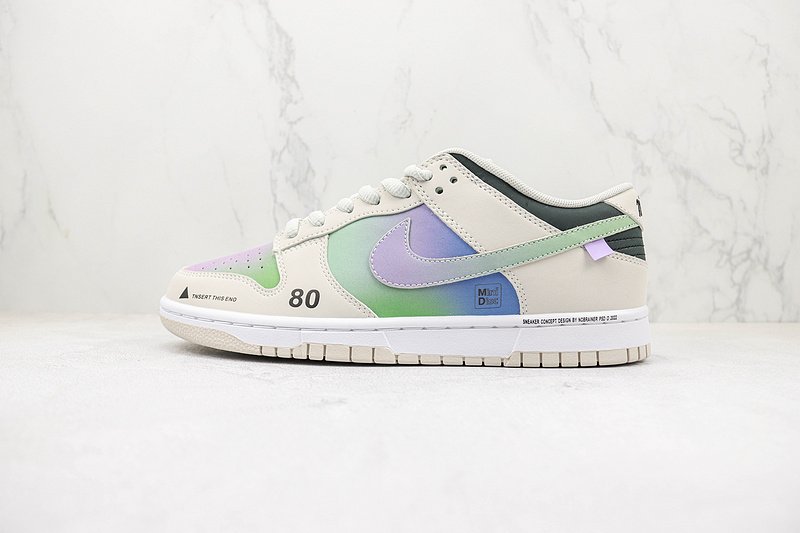 Nike SB Dunk Low CD "White/Black/Multi-color" фото № 2