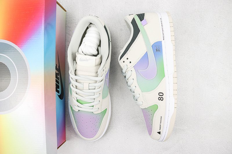 Nike SB Dunk Low CD "White/Black/Multi-color" фото № 6