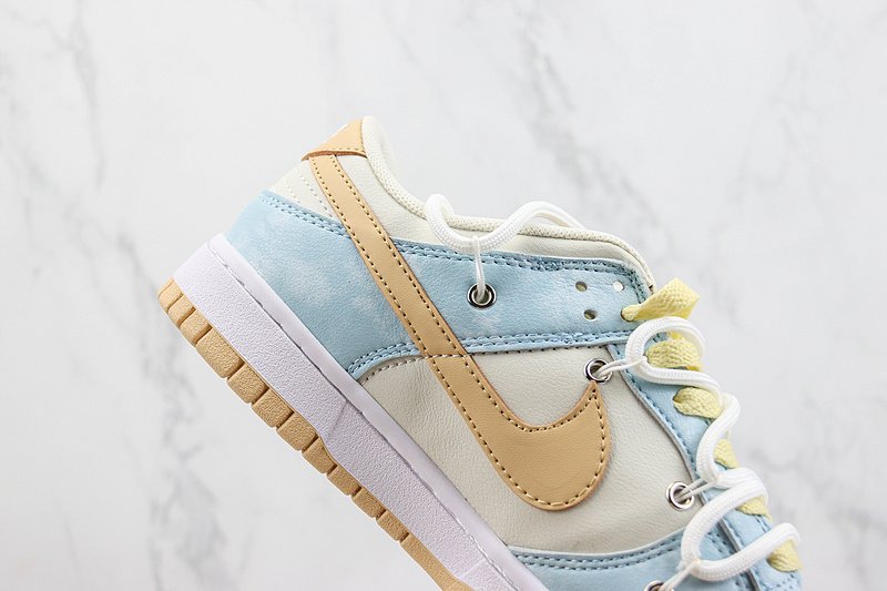 Nike SB Dunk Low "Sea Blue/Sand Yellow/White Lace Up" фото № 3