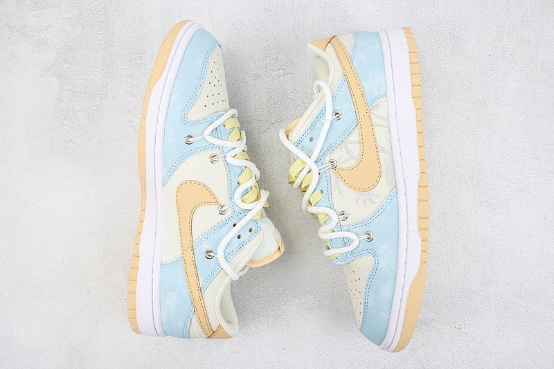 Nike SB Dunk Low "Sea Blue/Sand Yellow/White Lace Up" фото № 7