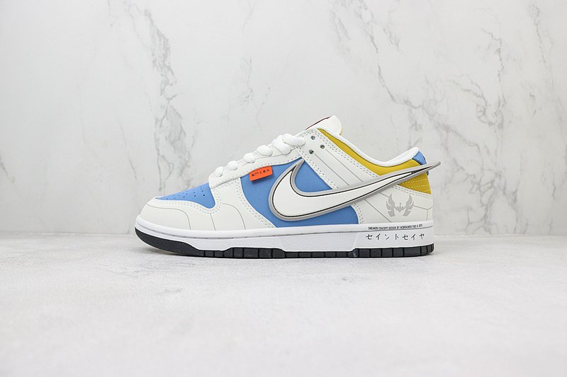 Saint Seiya x Nike Dunk Low "White/Blue/Yellow" фото № 2