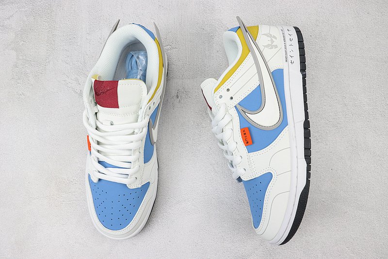 Saint Seiya x Nike Dunk Low "White/Blue/Yellow" фото № 6