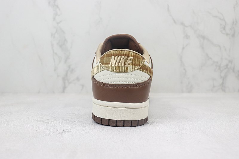 Nike Dunk Low "Brown Plaid/Cream" фото № 9