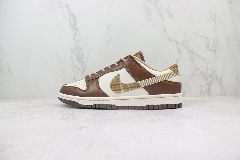 Nike Dunk Low "Brown Plaid/Cream" фото № 2
