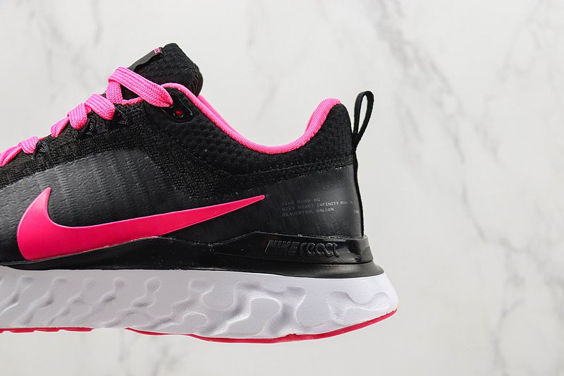 Nike React Infinity Run Flyknit 3 Premium "Black/Pink" фото № 4