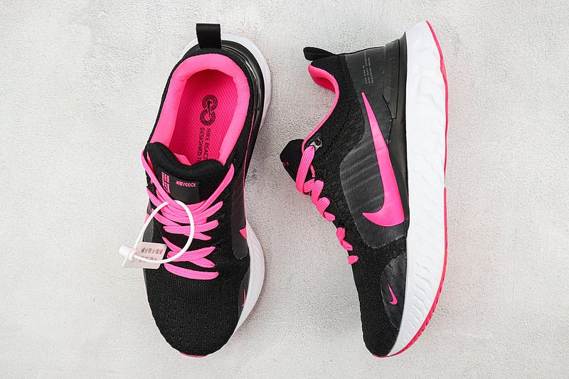 Nike React Infinity Run Flyknit 3 Premium "Black/Pink" фото № 6