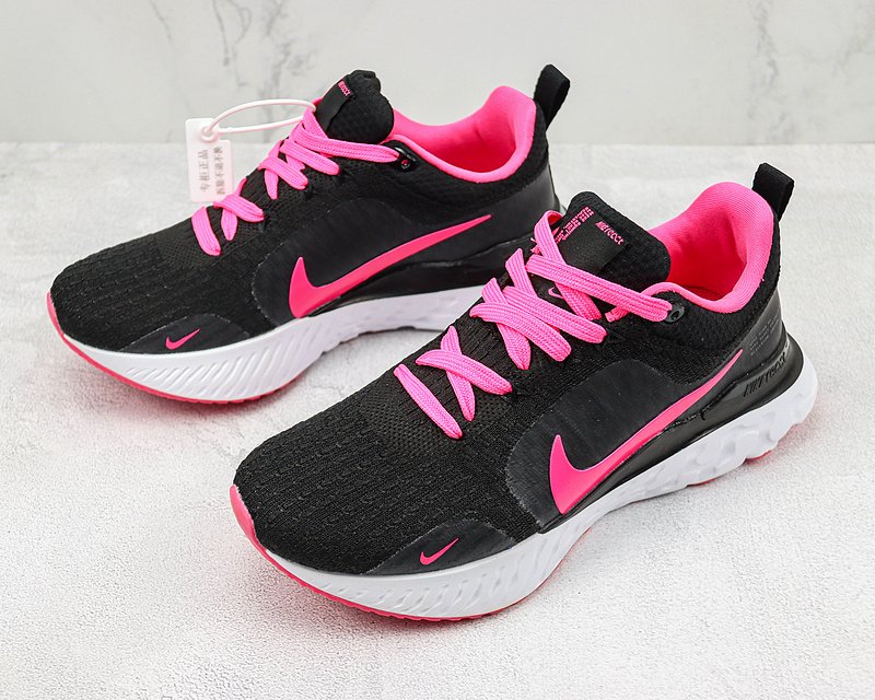 Nike React Infinity Run Flyknit 3 Premium "Black/Pink" фото № 7