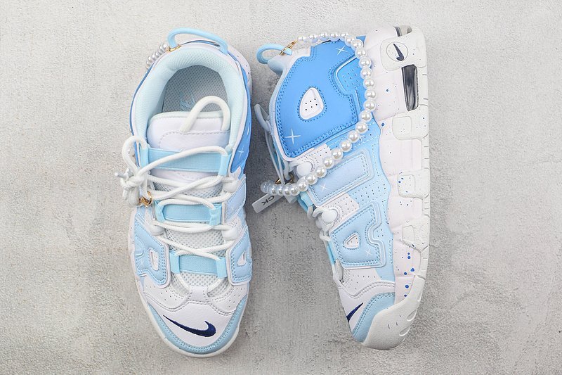 Nike Air More Uptempo 96 QS "White Midnight/Navy/Lake Blue" фото № 6