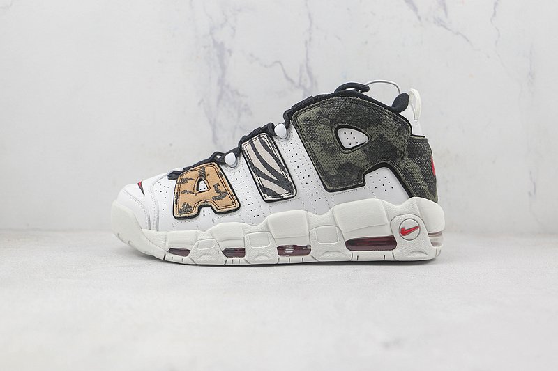 Nike Air More Uptempo 96 QS "White/Black/Leopard Print" фото № 2