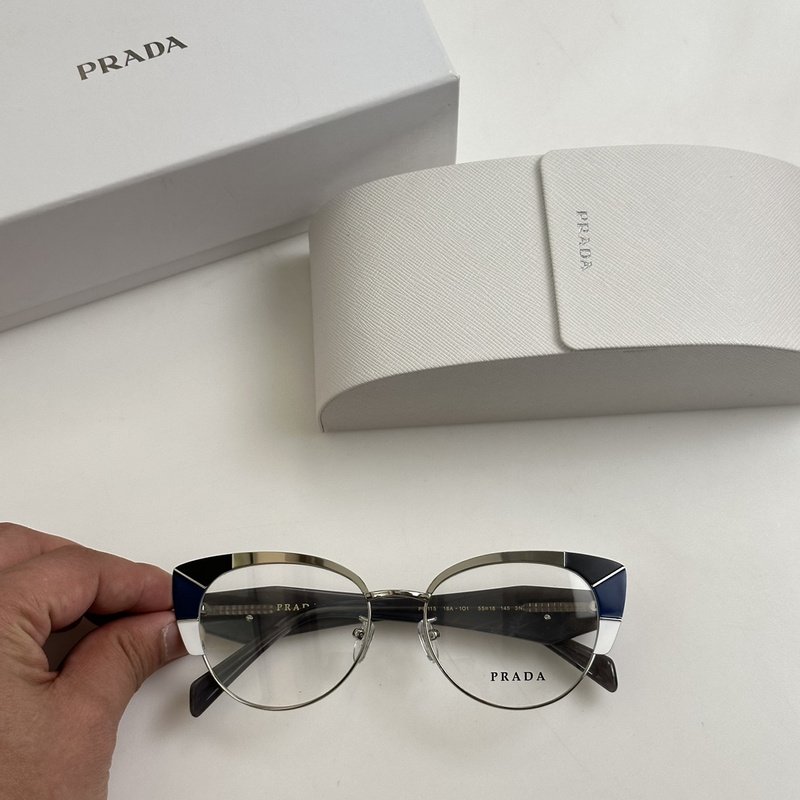 Оправа для очков Prada Round Shaped With Top Colorful Stripes "Gray" фото № 2