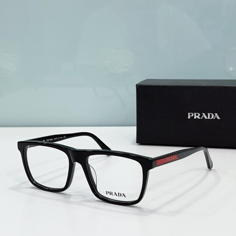 Оправа для очков Prada Frame With Logo Inside Red Figure "Black" фото № 2