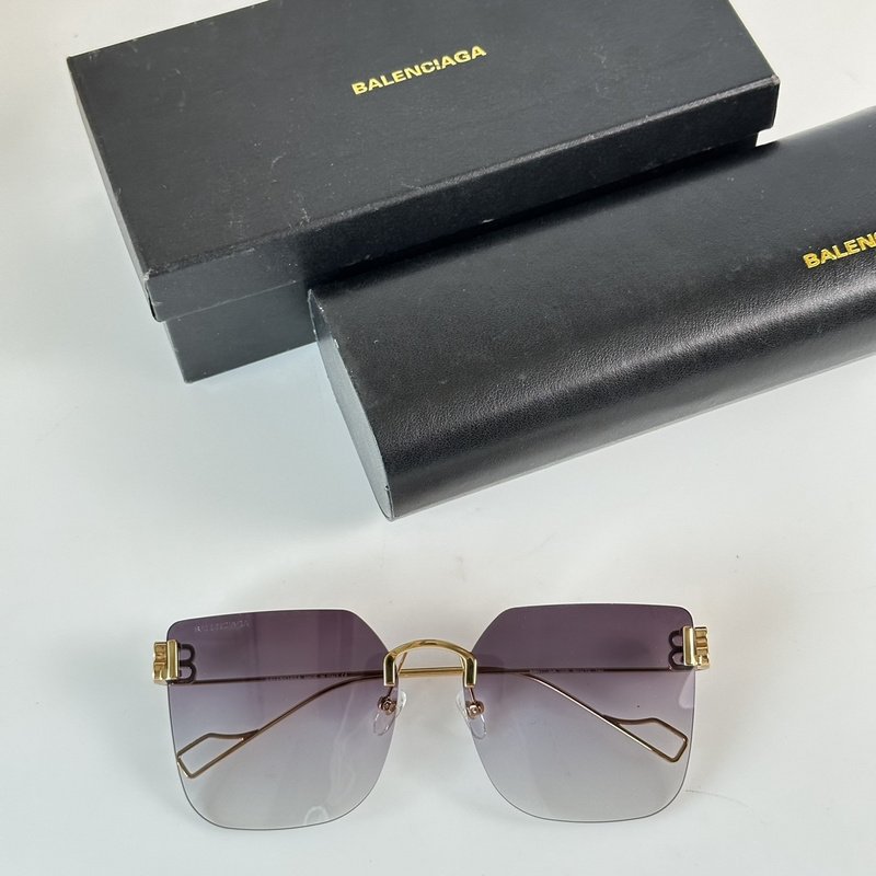 Солнцезащитные очки Balenciaga Large Lenses And Temples Decorated By Logo "Marsala" фото № 2