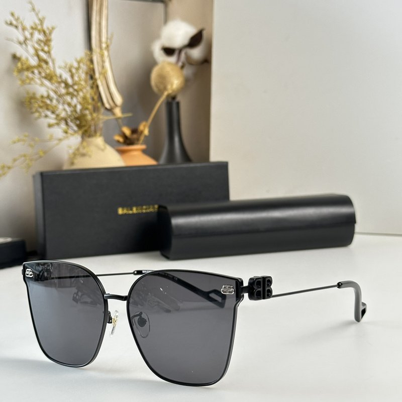 Солнцезащитные очки Balenciaga Thin Temples With Logo "Black" фото № 2