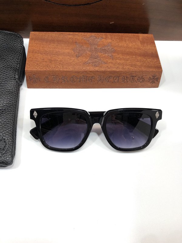 Солнцезащитные очки Chrome Hearts Frame Decorated By Rombs "Black" фото № 2