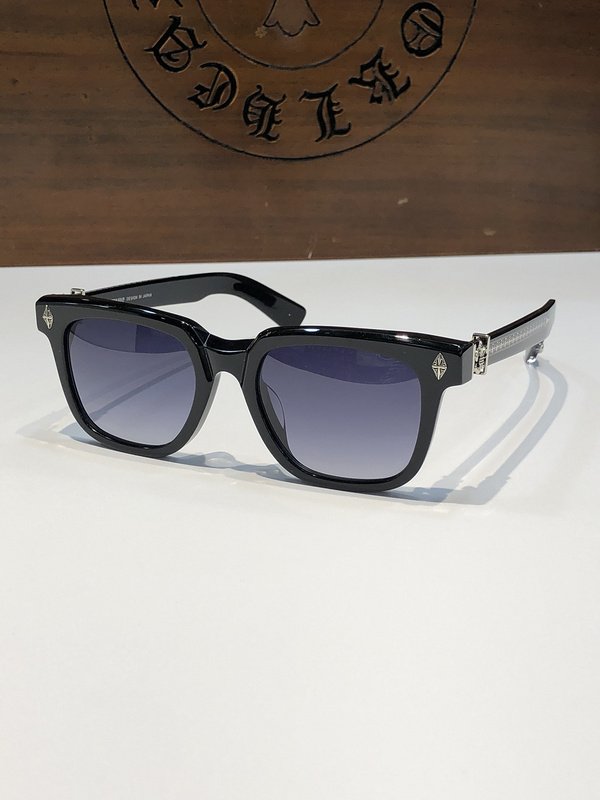 Солнцезащитные очки Chrome Hearts Frame Decorated By Rombs "Black" фото № 6