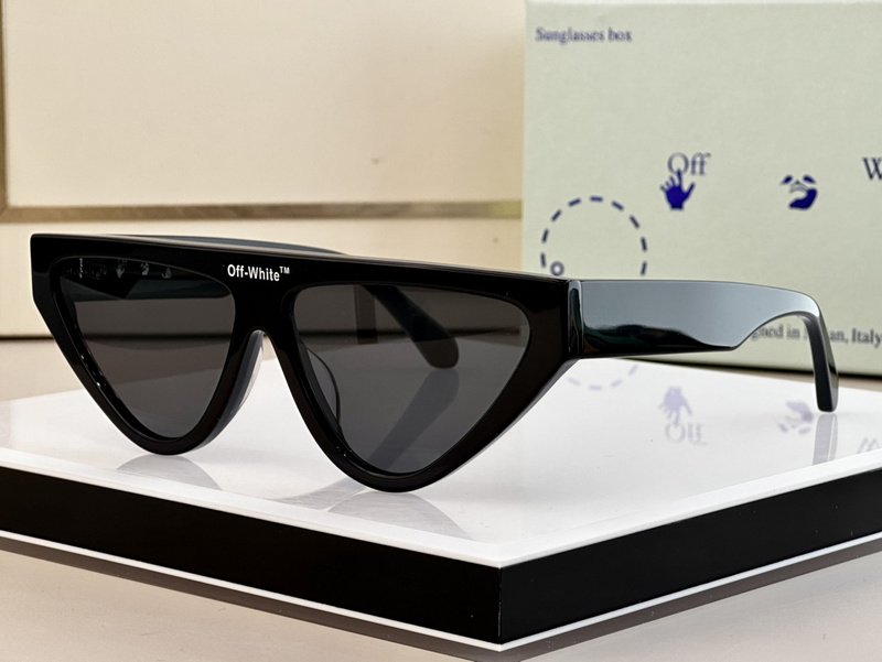 Солнцезащитные очки Off White Front Middle Inscription "Black" фото № 7