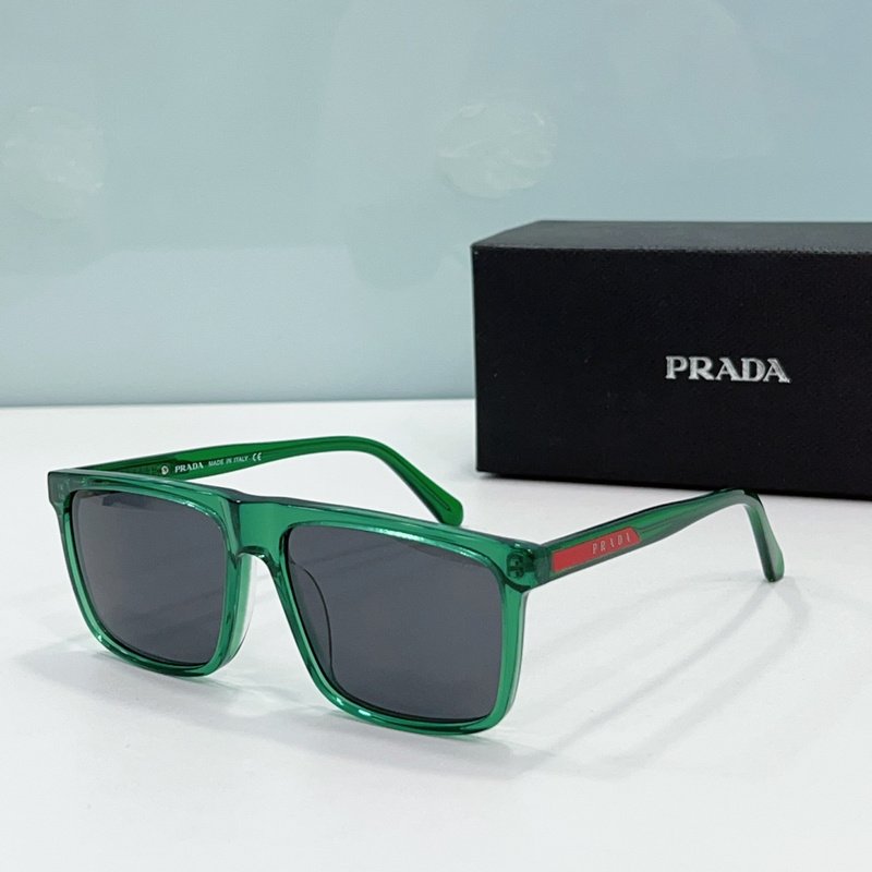 Солнцезащитные очки Prada Rectangle Shaped Colorful Frame With Inscription "Green" фото № 2