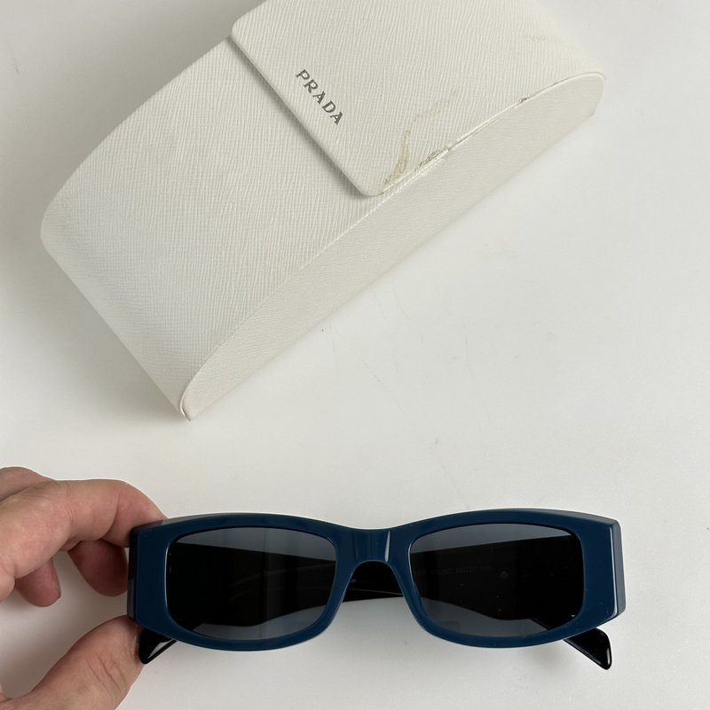 Солнцезащитные очки Prada Rectangle Shaped Narrow Frame "Blue/Black" фото № 2