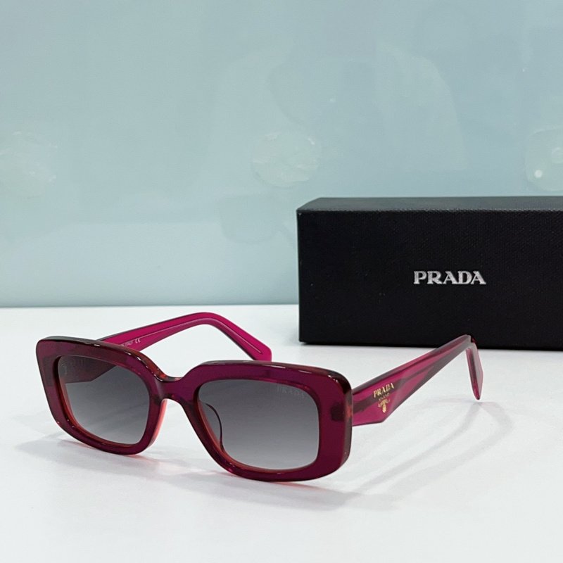 Солнцезащитные очки Prada Square Temples With Logo And Small Inscription "Pink" фото № 2