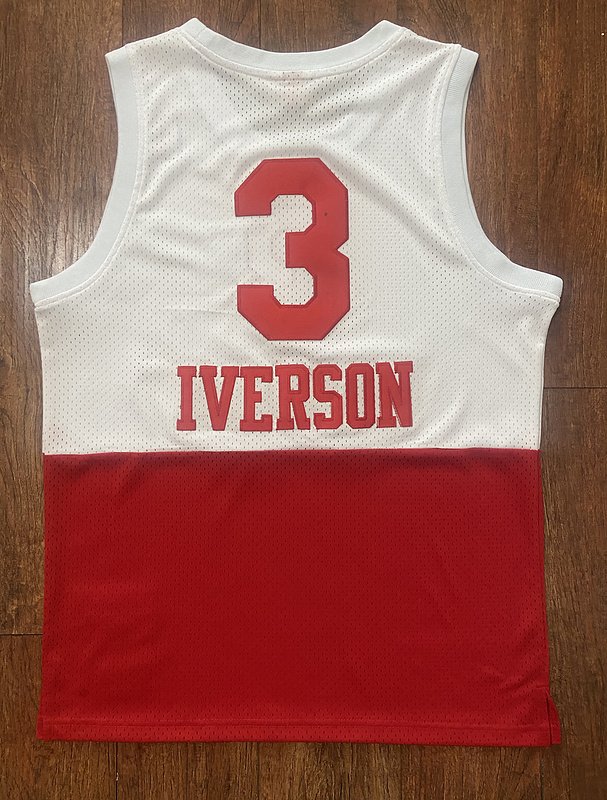 Баскетбольная Джерси Mitchell And Ness Philadelphia 76ers №3 Allen Iverson With Logo "White/Red" фото № 2