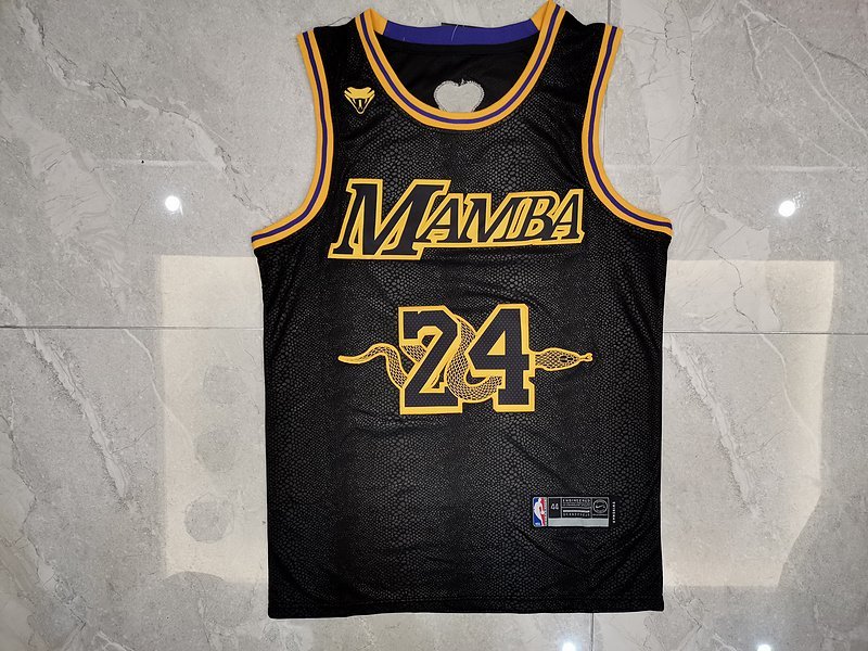 Баскетбольная Джерси NBA Los Angeles Lakers №24 Kobe Bryant "Black" фото № 3