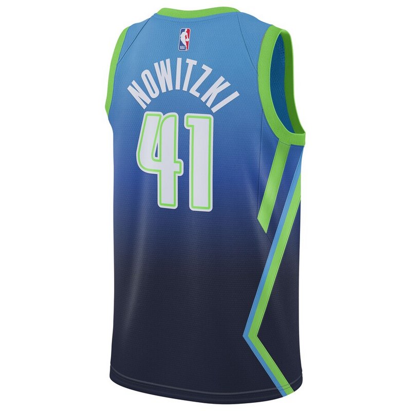 Баскетбольная Джерси Nike Dallas Mavericks 19-20 №41 Dirk Nowitzki "Blue" фото № 2