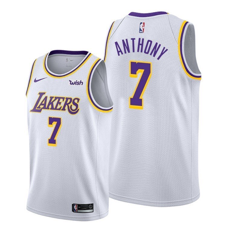 Баскетбольная Джерси Nike X NBA Los Angeles Lakers №7 Carmelo Anthony "White" фото № 2