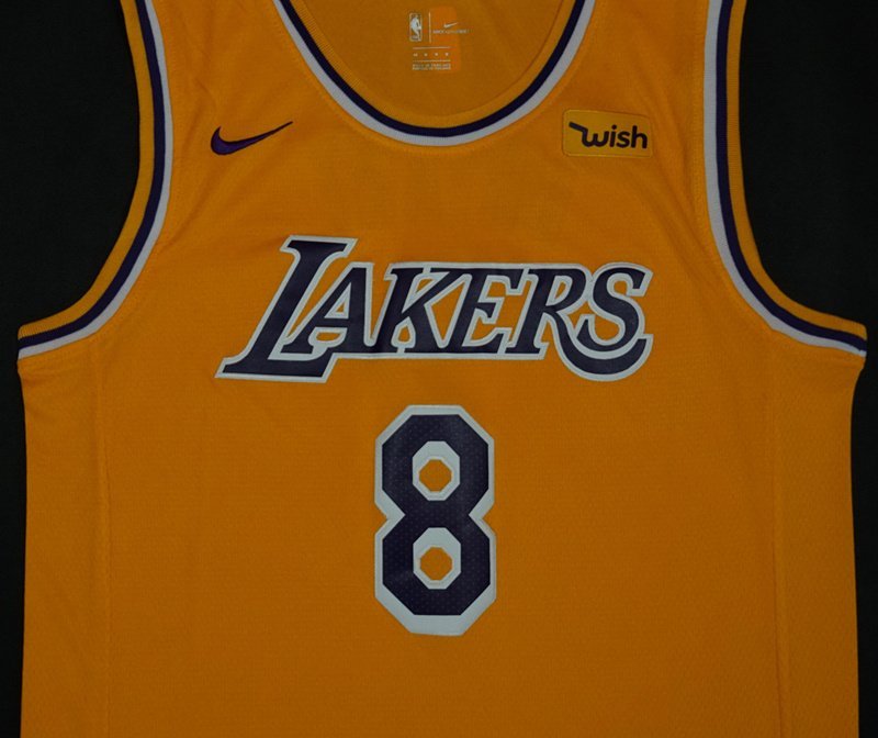 Баскетбольная Джерси Nike Los Angeles Lakers 18-19 №8 Kobe Bryant "Yellow" фото № 5
