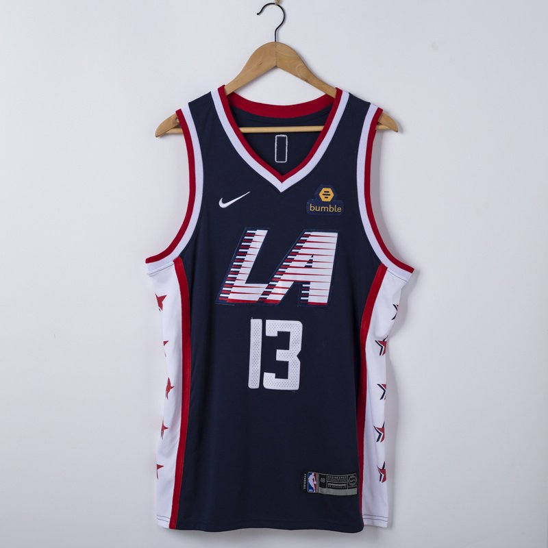 Баскетбольная Джерси Nike X NBA Los Angeles Clippers 21-22 №13 Paul George With Logo "Blue/Black" фото № 6
