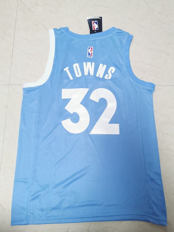 Баскетбольная Джерси Nike Minnesota Timberwolves 19-20 №32 Karl-Anthony Towns "Blue" фото № 3