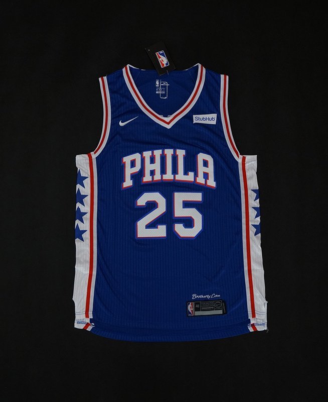Баскетбольная Джерси Nike Philadelphia 76ers 17-18 №25 Ben Simmons "Blue" фото № 7