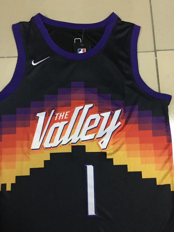 Баскетбольная Джерси Nike Phoenix Suns 20-21 №1 Devin Booker "Black" фото № 3
