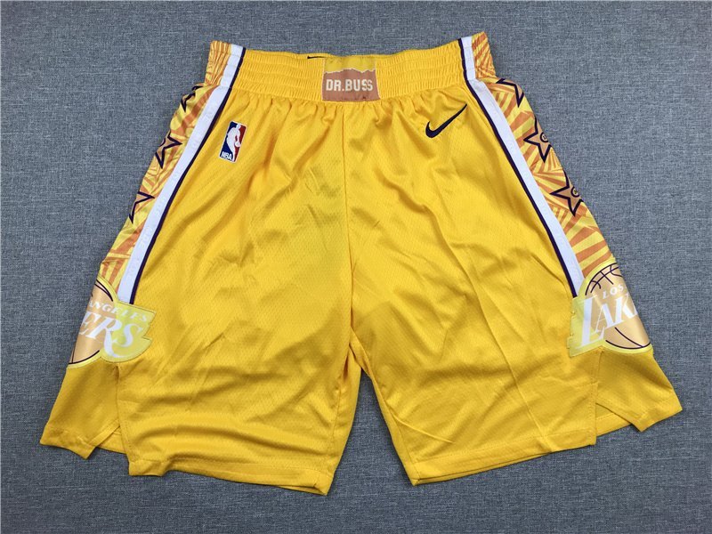 Баскетбольные Шорты Nike Los Angeles Lakers 19-20 "Yellow" фото № 4