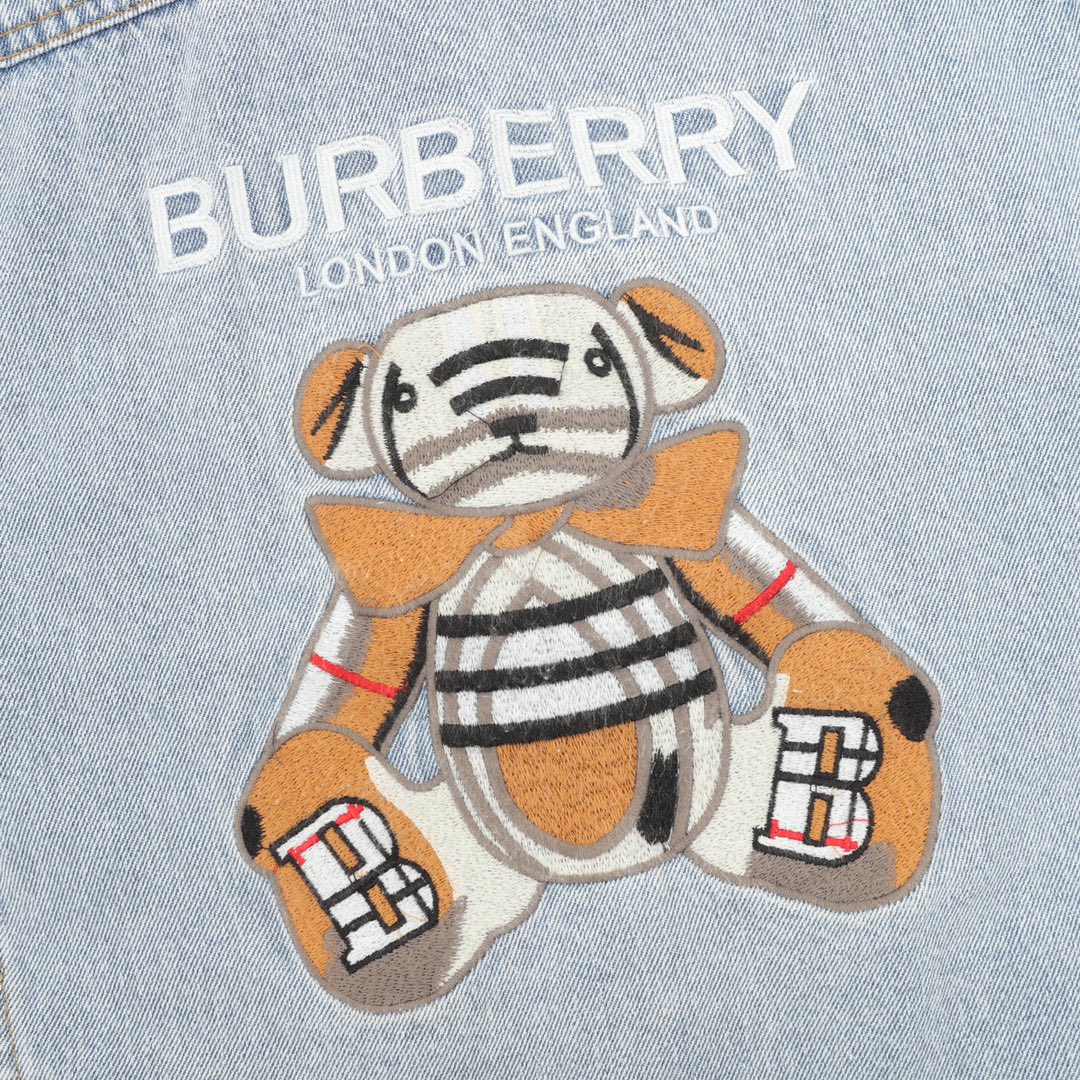 Джинсовая куртка Burberry Plush Bear "Blue" фото № 3