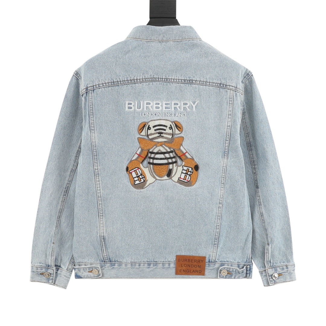 Джинсовая куртка Burberry Plush Bear "Blue" фото № 2